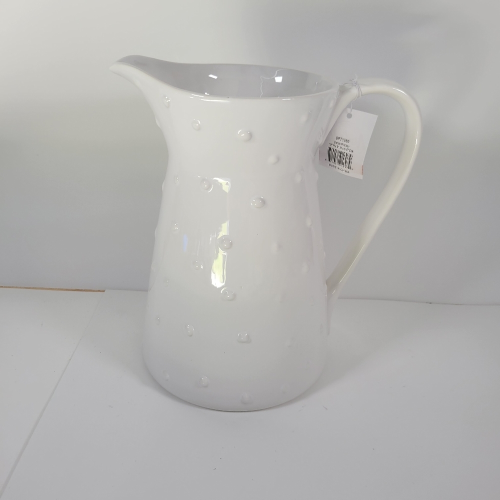 Dottie Pitcher White 10 inches NWT